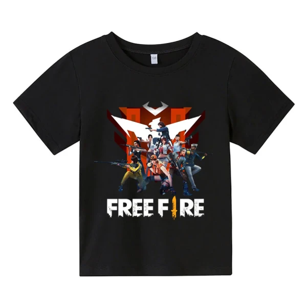 Free Fire T-Shirt - Size 7-95kg, Breathable Fabric image